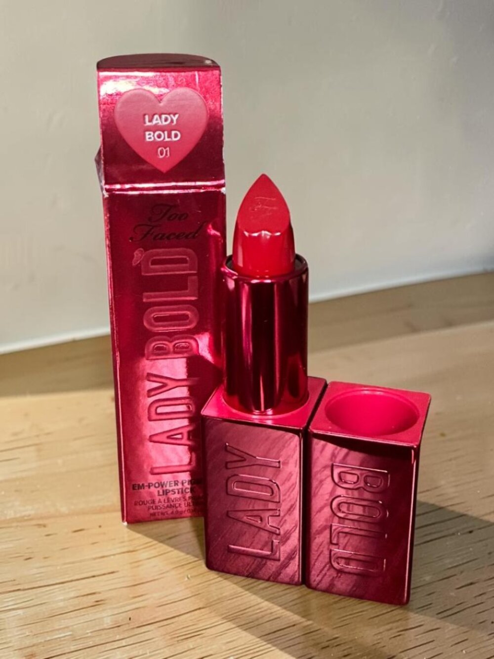 Too Faced Lady Bold 01 Red Lipstick